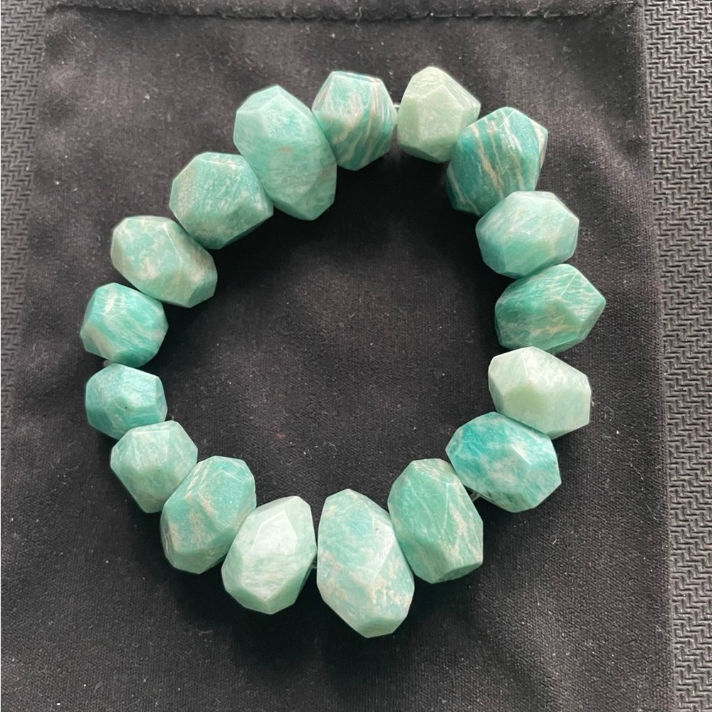 Natural Green Amazonite Crystal Gemstone Bracelet